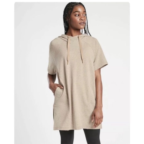 Athleta Cabana Nep Tunic Hoodie Shadow Olive Multi Nep - Picture 1 of 6